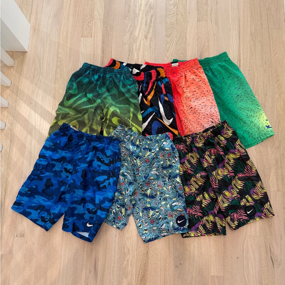 Lot of 7 Nike Boys Swim shorts - size XL